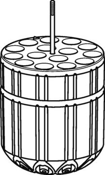 Adapter for Eppendorf&#174; S-4x400 Rotor for 13x75 mm-100 mm round-bottom tubes, pkg of 2&#160;ea