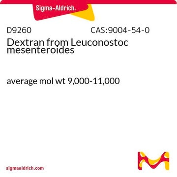 Dextrano from Leuconostoc mesenteroides average mol wt 9,000-11,000