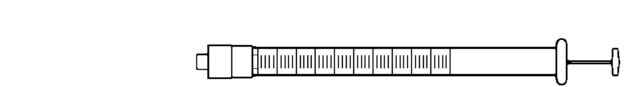 Hamilton&#174; syringe, 1000 series GASTIGHT&#174;, PTFE luer lock 1002TLL, PTFE Luer lock (with slots), volume 2.5&#160;mL, needle size (not included)