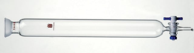 Synthware&#8482; chromatography column with with spherical joint and PTFE stopcock joint: ST/NS 35/20, I.D. × L 26.0&#160;mm × 457&#160;mm