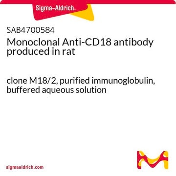 Monoclonal Anti-CD18 antibody produced in rat clone M18/2, purified immunoglobulin, buffered aqueous solution