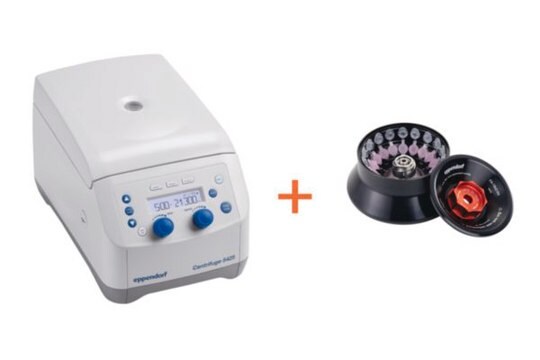 Eppendorf&#174; Pharma Package Centrifuge 5425 G refrigerated: no, with rotary knobs, without standard rotor, with FA-18x2 rotor kit, AC/DC input 230 V, 50 - 60 Hz, EuroPlug