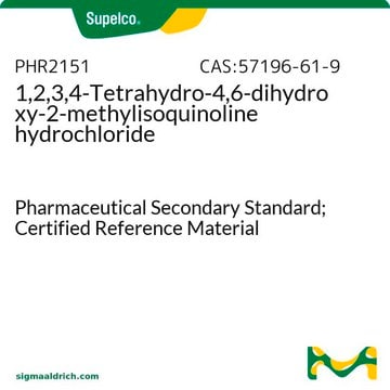 1,2,3,4-Tetrahydro-4,6-dihydroxy-2-methylisoquinoline hydrochloride Pharmaceutical Secondary Standard; Certified Reference Material