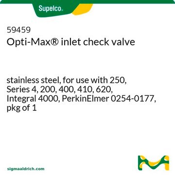 Opti-Max&#174; inlet check valve stainless steel, for use with 250, Series 4, 200, 400, 410, 620, Integral 4000, PerkinElmer 0254-0177, pkg of 1