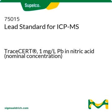 铅ICP-MS标准液 TraceCERT&#174;, 1&#160;mg/L Pb in nitric acid (nominal concentration)