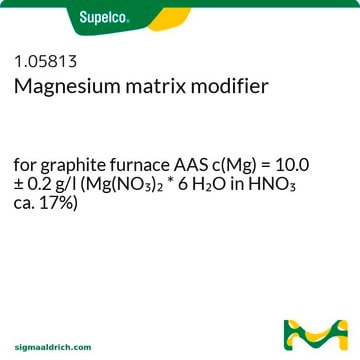 Magnesium matrix modifier for graphite furnace AAS c(Mg) = 10.0 &#177; 0.2 g/l (Mg(NO&#8323;)&#8322; * 6 H&#8322;O in HNO&#8323; ca. 17%), for inorganic trace analysis