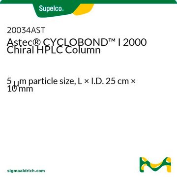 Astec&#174; Cyclobond I 2000 Chiral HPLC Column 5&#160;&#956;m particle size, L × I.D. 25&#160;cm × 10&#160;mm