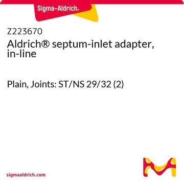 Aldrich&#174; Septumeinlass-Adapter, inline Plain, Joints: ST/NS 29/32 (2)