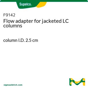 Flow adapter for jacketed LC columns column I.D. 2.5&#160;cm