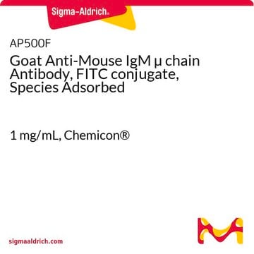 Goat Anti-Mouse IgM &#181; chain Antibody, FITC conjugate, Species Adsorbed 1&#160;mg/mL, Chemicon&#174;