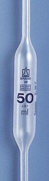 BRAND&#174; volumetric pipette, PP, high clarity capacity 50&#160;mL , 0.10 mL accuracy