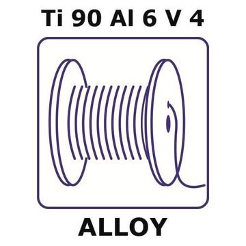 Titanium-aluminum-vanadium alloy, Ti90Al6V4 5m wire, 0.5mm diameter, annealed