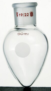 Synthware&#8482; pear shaped flask 25 mL, joint: ST/NS 19/22