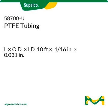 Tuyau en PTFE L × O.D. × I.D. 10&#160;ft × 1/16&#160;in. × 0.031&#160;in.