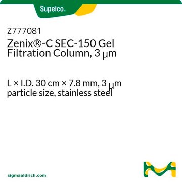 Zenix&#174;-C SEC-150 Gel Filtration Column, 3 &#956;m L × I.D. 30&#160;cm × 7.8&#160;mm, 3&#160;&#956;m particle size, stainless steel