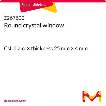 Rundes Fenster aus Quarzglas CsI, diam. × thickness 25&#160;mm × 4&#160;mm