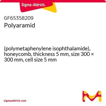 Polyaramid (polymetaphenylene isophthalamide), honeycomb, thickness 5&#160;mm, size 300 × 300&#160;mm, cell size 5&#160;mm