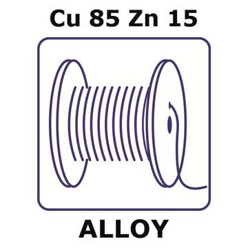 Gilding metal alloy, Cu85Zn15 20m wire, 0.711mm diameter, as drawn