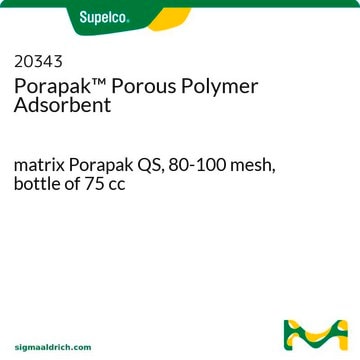 Porapak&#8482; poröses Polymeradsorbens matrix Porapak QS, 80-100&#160;mesh, bottle of 75&#160;cc