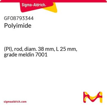 Polyimide (PI), rod, diam. 38&#160;mm, L 25&#160;mm, grade meldin 7001