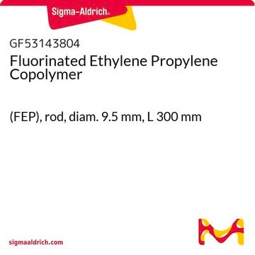 Fluorinated Ethylene Propylene Copolymer (FEP), rod, diam. 9.5&#160;mm, L 300&#160;mm