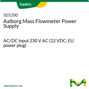 Aalborg Mass Flowmeter Power Supply AC/DC input 230 V AC (12 VDC; EU power plug)