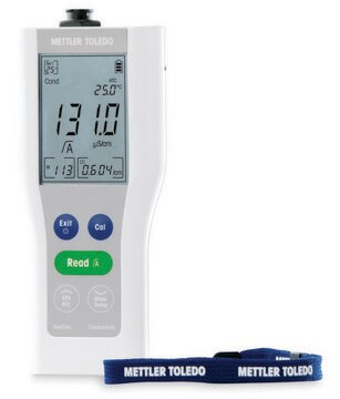 Mettler Toledo FiveGo&#8482; conductivity portable meter model, F3, Field Kit including LE703-IP67 conductivity sensor and hard-shell carrying case, AC/DC input 230 V AC, universal plug set