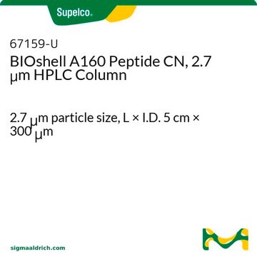 BIOshell A160 Peptide CN, 2.7 &#956;m HPLC Column 2.7&#160;&#956;m particle size, L × I.D. 5&#160;cm × 300&#160;&#956;m