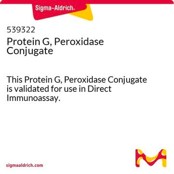 Protein G, Peroxidase-Konjugat This Protein G, Peroxidase Conjugate is validated for use in Direct Immunoassay.