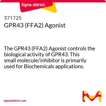 GPR43 (FFA2)-Agonist The GPR43 (FFA2) Agonist controls the biological activity of GPR43. This small molecule/inhibitor is primarily used for Biochemicals applications.