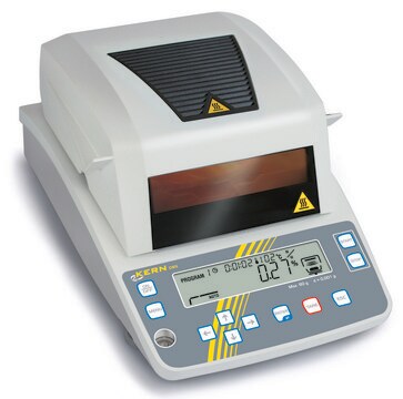 Kern DBS moisture analyzer, for samples up to 60 g AC/DC input 220 V AC, UK plug