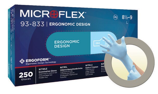 Microflex&#174; 93-833, XCEED&#174; nitrile gloves, powder-free size S