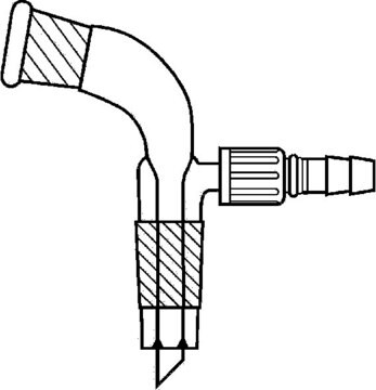 Quickfit&#174; bends with vacuum connection socket joint: ST/NS 14/23, cone joint: ST/NS 14/23