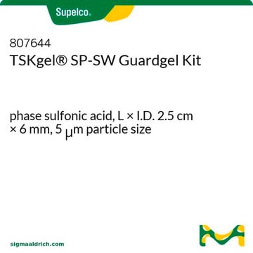 Kit de précolonne TSKgel&#174; d’échange d’ions (cation) phase sulfonic acid, L × I.D. 2.5&#160;cm × 6&#160;mm, 5&#160;&#956;m particle size