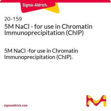 5 M NaCl - zur Verwendung in der Chromatin-Immunpräzipitation (ChIP) 5M NaCl -for use in Chromatin Immunoprecipitation (ChIP).