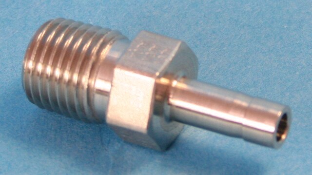 Male Connector, 1/4 in. tube end x 1/4 in. NPTM stainless steel