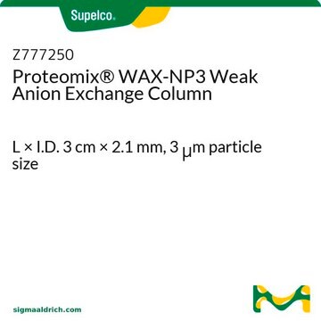 Proteomix&#174; WAX-NP3 Weak Anion Exchange Column L × I.D. 3&#160;cm × 2.1&#160;mm, 3&#160;&#956;m particle size