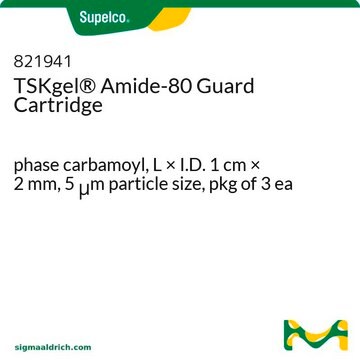 TSKgel&#174; Amide-80 Guard Cartridge phase carbamoyl, L × I.D. 1&#160;cm × 2&#160;mm, 5&#160;&#956;m particle size, pkg of 3&#160;ea