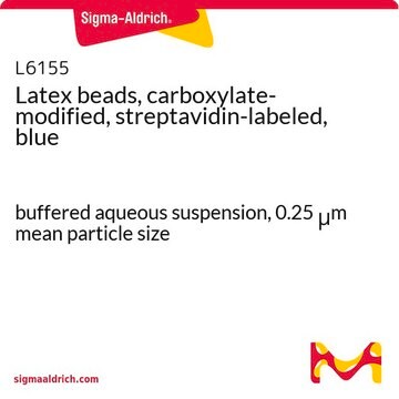 Latex beads, carboxylate-modified, streptavidin-labeled, blue buffered aqueous suspension, 0.25&#160;&#956;m mean particle size