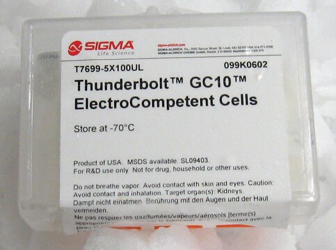 Thunderbolt&#8482; GC10&#8482; Electrocompetent Cells for generation of cDNA libraries and DNA plasmid production