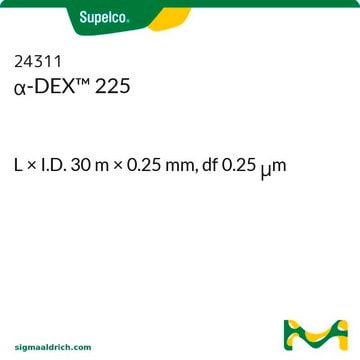 &#945;-DEX&#8482; 225 L × I.D. 30&#160;m × 0.25&#160;mm, df 0.25&#160;&#956;m