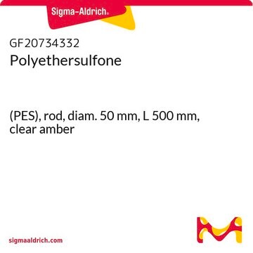 Polyethersulfone (PES), rod, diam. 50&#160;mm, L 500&#160;mm, clear amber