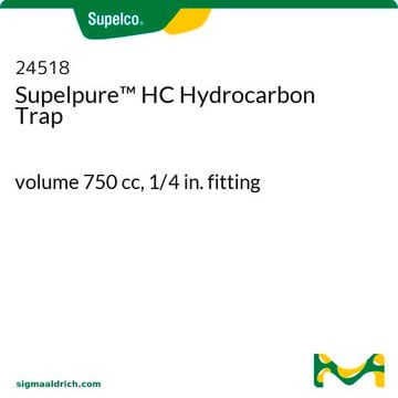 Piège à hydrocarbures Supelpure&nbsp;HC volume 750&#160;cc, 1/4&nbsp;in. fitting