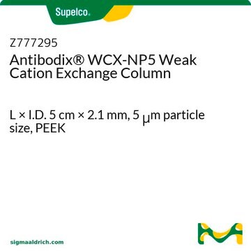 Antibodix&#174; WCX-NP5 Weak Cation Exchange Column L × I.D. 5&#160;cm × 2.1&#160;mm, 5&#160;&#956;m particle size, PEEK