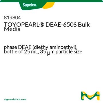 TOYOPEARL&#174; DEAE-650S Bulk Media bottle of 25&#160;mL, phase DEAE (diethylaminoethyl), 35&#160;&#956;m particle size