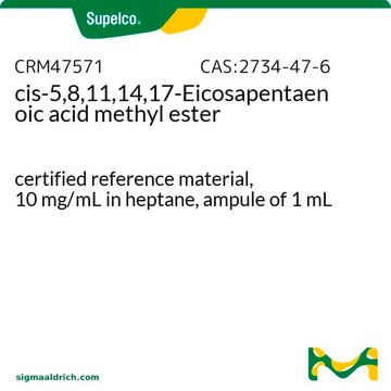 cis-5,8,11,14,17-Eicosapentaenoic methyl ester certified reference material, 10&#160;mg/mL in heptane, ampule of 1&#160;mL