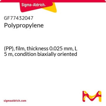 聚丙烯 (PP), film, thickness 0.025&#160;mm, L 5&#160;m, condition biaxially oriented