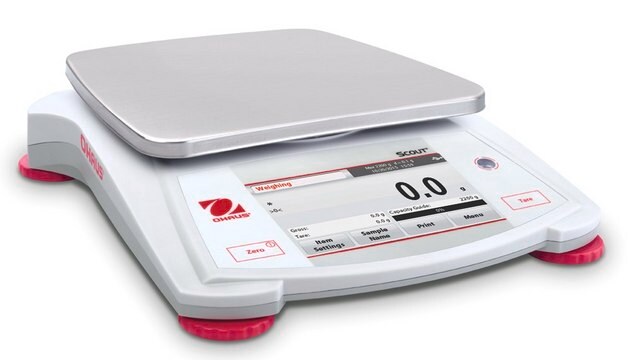 Ohaus&#174; Scout&#174; Portable Touchscreen Balance Model STX621, weighing capacity 620&#160;g, resolution: 0.1&#160;g, AC/DC input 110 V, US 3-pin plug (North America)