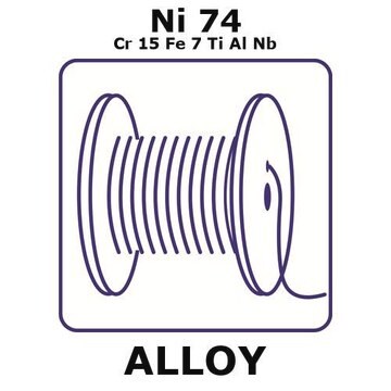 Inconel&#174; X750 - heat resisting alloy, Ni74Cr15Fe7TiAlNb 20m wire, 0.5mm diameter, annealed