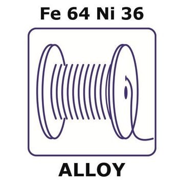 Invar&#174; - Controlled Expansion Alloy, Fe64Ni36 50m wire, 0.25mm diameter, annealed